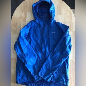 Cabelas Blue Hooded Rain jacket
